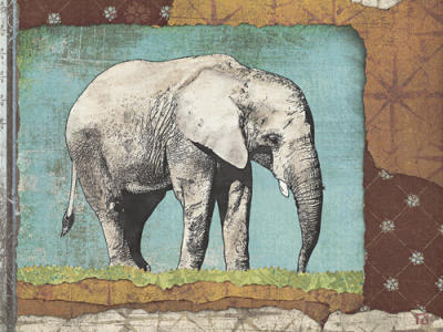 �lephant art print by Gwena�lle Trolez
