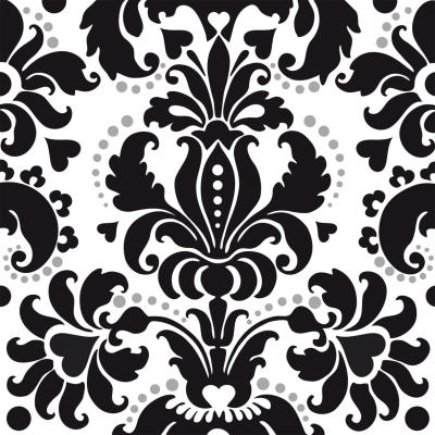Fleur baroque noire