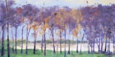 Grove And Lake art print by Ken Elliott