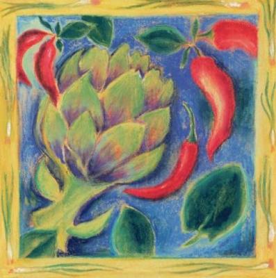 Artichoke frittata art print by Linda Montgomery
