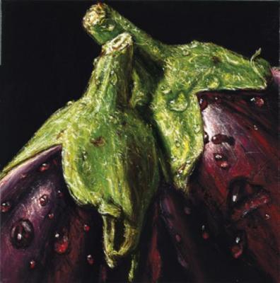 Aubergines art print by Alma'ch