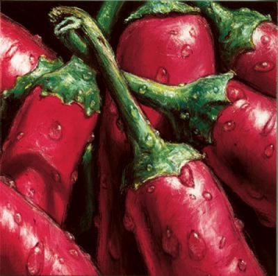 Hot Peppers art print by Alma'ch