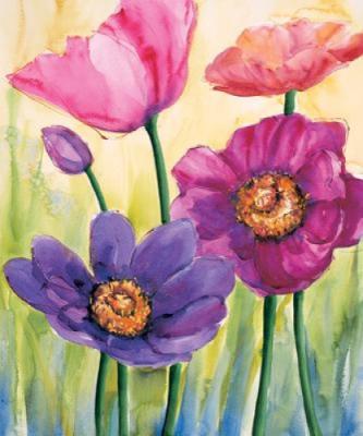 Anemoni in rosa art print by Giuseppina Tartagni