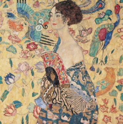 Donna con ventaglio art print by Gustav Klimt
