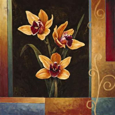 Yellow Orchids art print by Jill Deveraux