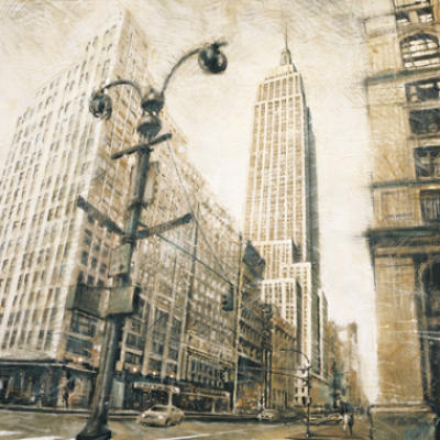 Empire State Building from Madison Ave. art print by Matthew Daniels