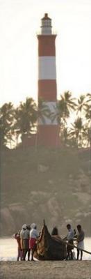 Kovalam lighthouse art print by Philip Plisson