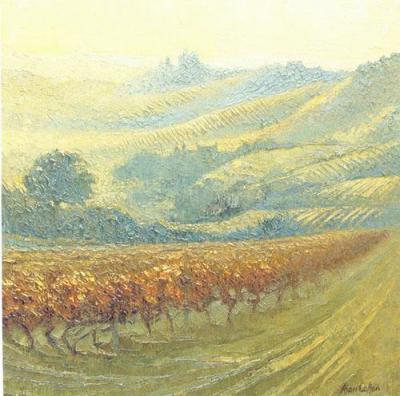Piemonte, Dogliani in Evening Light art print by Alan Cotton