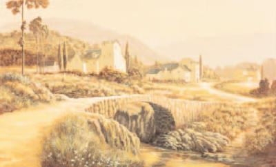 Stone Bridge, Tuscany art print by Arthur Claridge