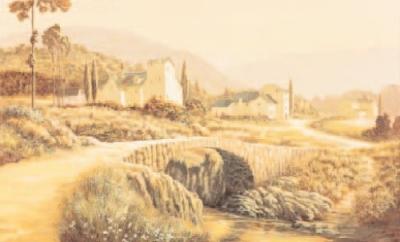 Stone Bridge, Tuscany art print by Arthur Claridge