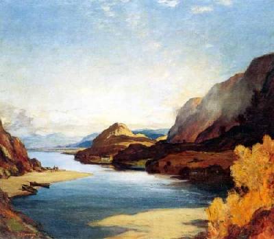 The Eagles Crags art print by D.Y. Cameron