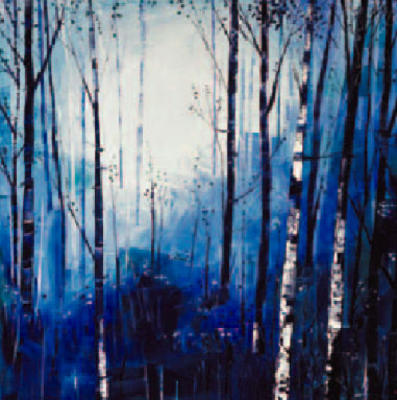 Birch and Blues art print by Daniel Campbell