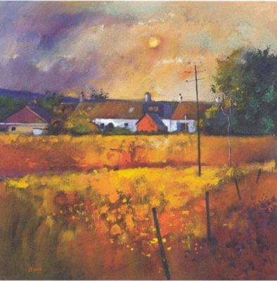 Moonlit Fields art print by Davy Brown