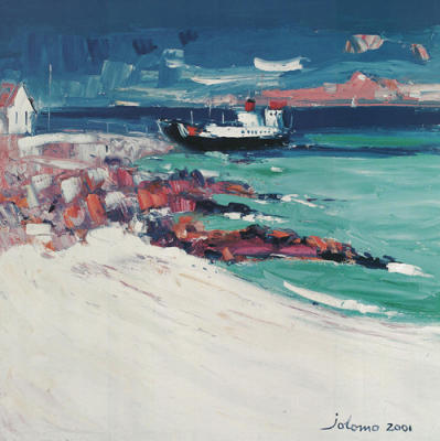 Three O'Clock Ferry, Iona art print by John Lowrie Morrison