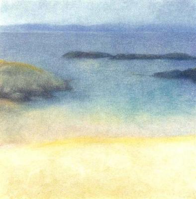 Golden Shore art print by Sue Biazotti