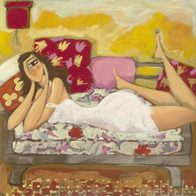 Louisan sur son lit art print by Delphes