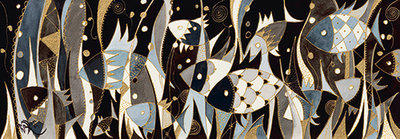 Poissons noir et gris