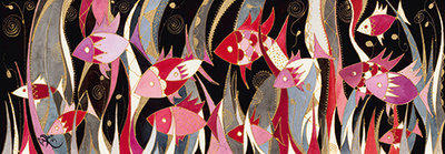 Poissons rouge et gris