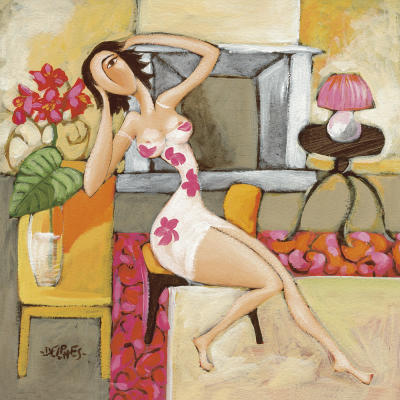 Une pose � c�t� de l'amaryllis art print by Delphes