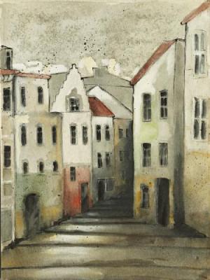 Stadth�user II art print by Ingeborg Dreyer