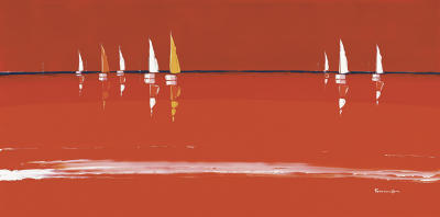 Soleil rouge art print by Guy Fontdeville