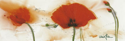 Coquelicots au vent III art print by Marthe