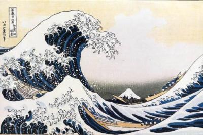 The Great Wave off Kanagawa art print by Katsushika Hokusai