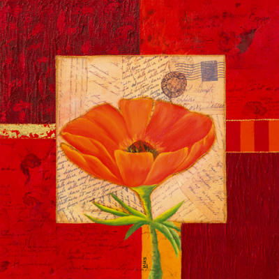 Carr� de fleur IV art print by Sylvi Pasquier