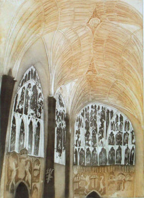 King's College, Cambridge art print by Alison Neville