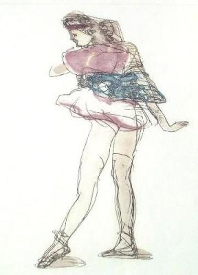 On Pointe art print by Angelina Prisco