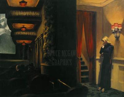New York Movie art print by Edward Hopper