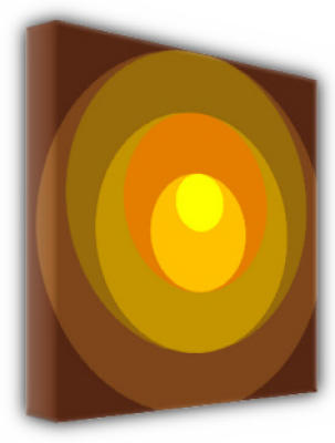 Orange Circles art print by Sean Bennett