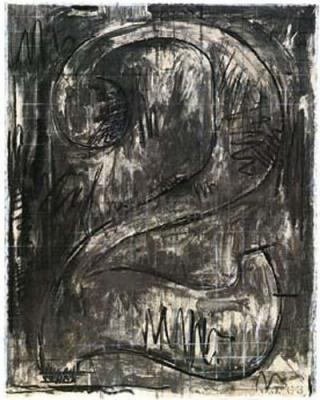 Figure 2, 1963 art print by Jasper Johns