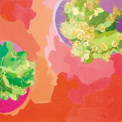 Cactii III art print by Emma Hughff