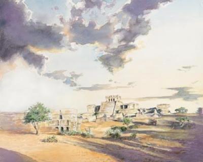 Mayan Temples, Tulum art print by Susie Lipman