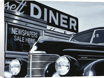 Massachusetts Diner art print by Alain Bertrand