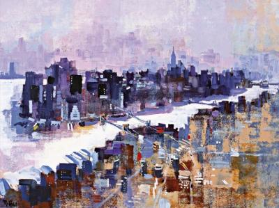 New York & Manhattan Island art print by Colin Ruffell