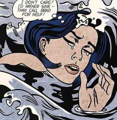 Drowning Girl (Silkscreen print) art print by Roy Lichtenstein