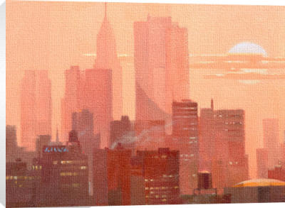 Manhattan Rosa art print by Xavier Carbonell