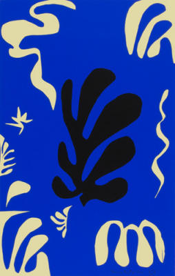 Composition Melts in Blue (Silkscreen print) art print by Henri Matisse