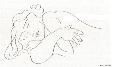 Sleeping Model (Silkscreen print) art print by Henri Matisse