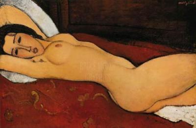 Reclining Nude art print by Amedeo Modigliani