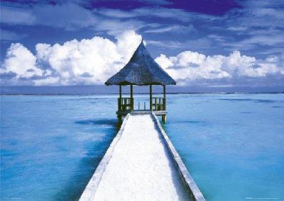 Maldives - Hut art print by Maxi Posters