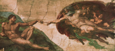 Creation Of Adam art print by Michelangelo