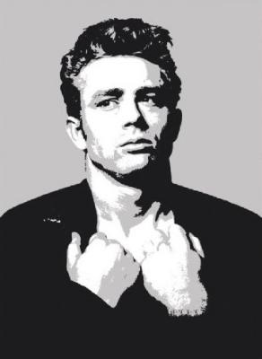 James Dean - Grey art print by Celebrity Image