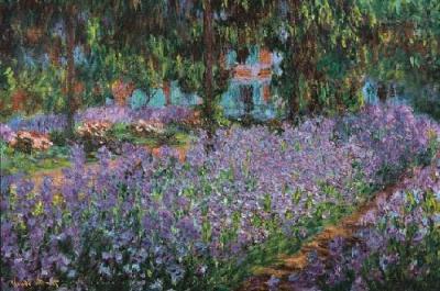 The Artist's Garden at Giverny art print by Claude Monet