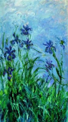 The Mauve Irises art print by Claude Monet