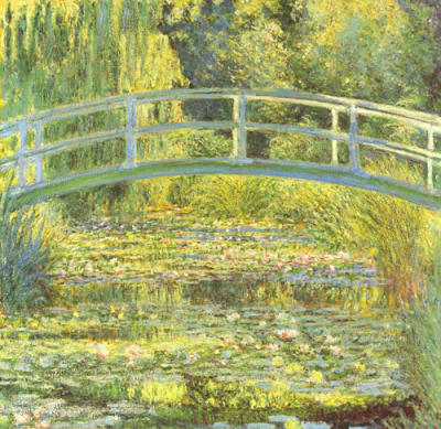 Water Lily Pond and Bridge art print by Claude Monet