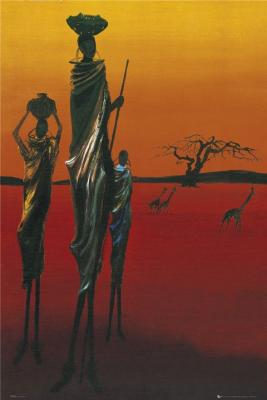 Africa - Tribal art print by Maxi Posters