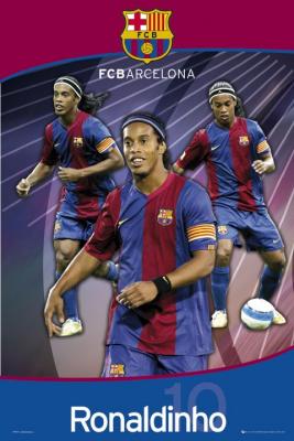 Barcelona - Ronaldinho Trio art print by Maxi Posters